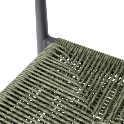 Bolero Eden PE Twist Rattan Outdoor Arm Chair Green (4 Pack)