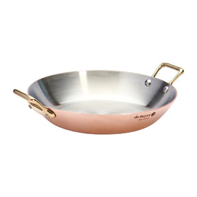 De Buyer Inocuivre Round Dish with Brass Handles 24cm