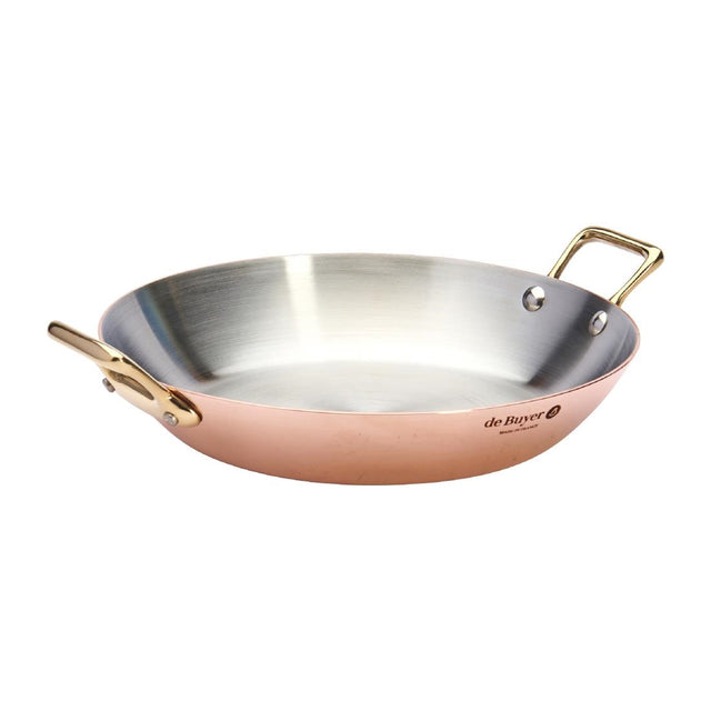 De Buyer Inocuivre Round Dish with Brass Handles 24cm