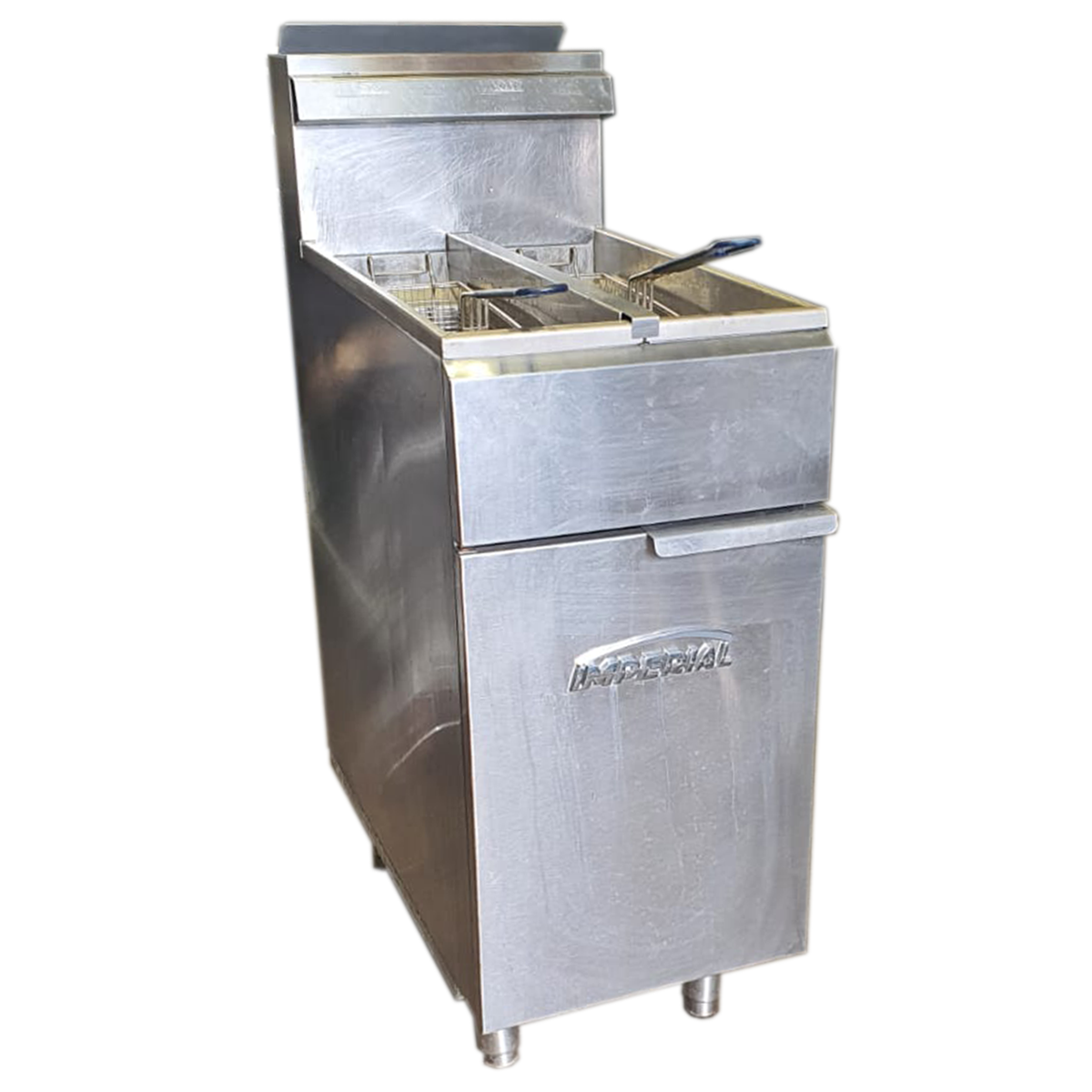 Imperial Twin Tank Twin Basket Free Standing Propane Gas Fryer - Refurbished