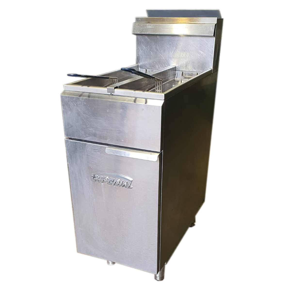 Imperial Twin Tank Twin Basket Free Standing Propane Gas Fryer - Refurbished