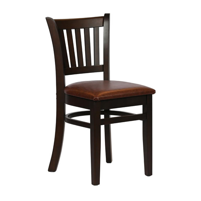 Turin Dining Table with 4 Manhattan Chairs in Dark Walnut & Bison Espresso