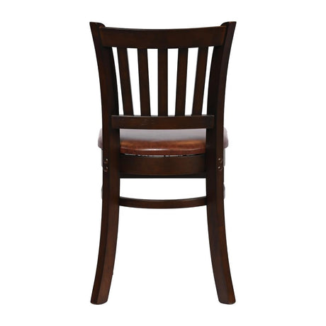 Turin Dining Table with 4 Manhattan Chairs in Dark Walnut & Bison Espresso