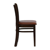 Turin Dining Table with 4 Manhattan Chairs in Dark Walnut & Bison Espresso