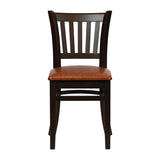 Turin Dining Table with 4 Manhattan Chairs in Dark Walnut & Bison Tan