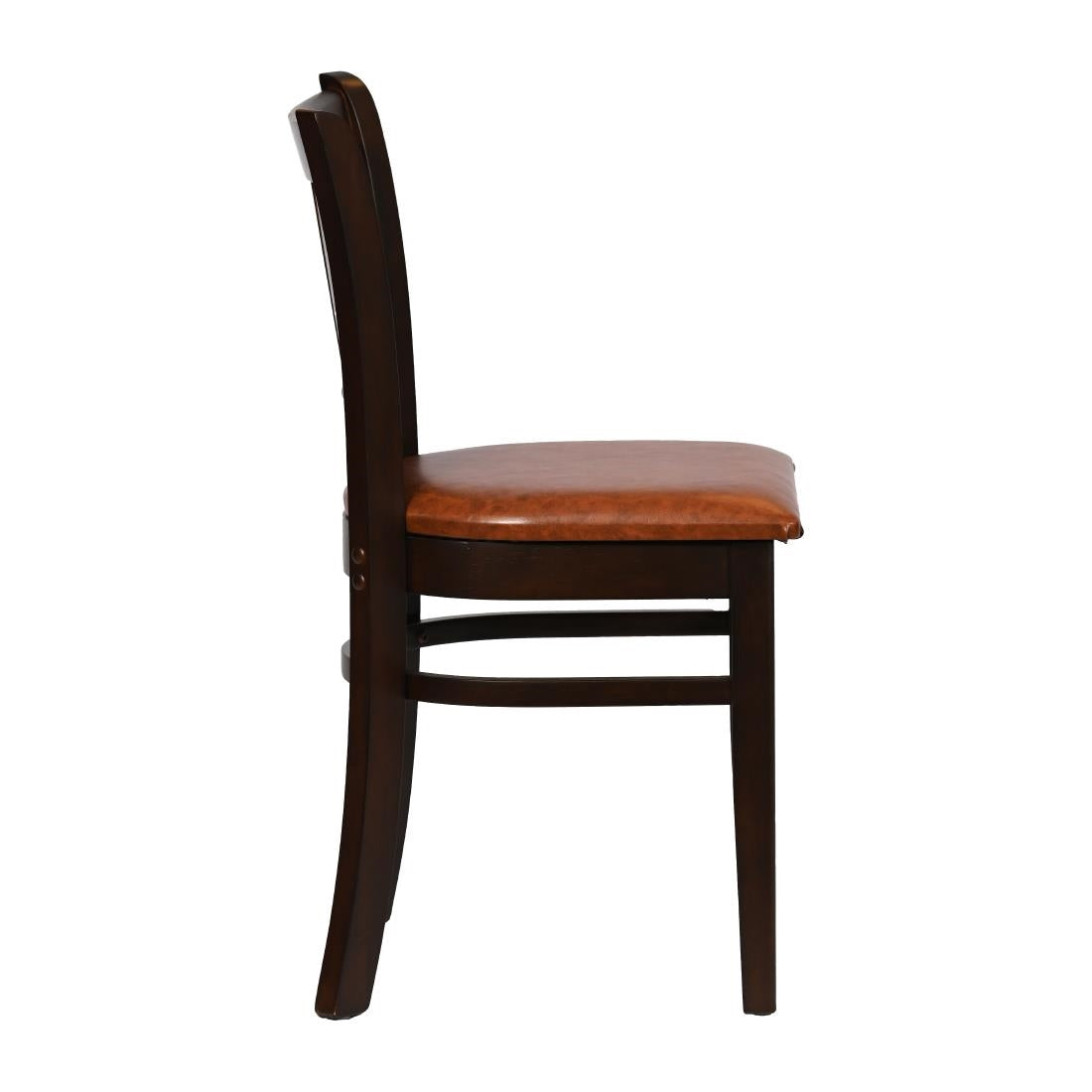 Turin Dining Table with 4 Manhattan Chairs in Dark Walnut & Bison Tan