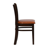 Turin Dining Table with 4 Manhattan Chairs in Dark Walnut & Bison Tan