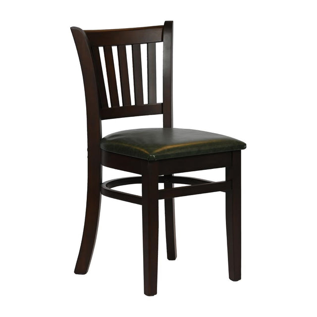 Turin Dining Table with 4 Manhattan Chairs in Dark Walnut & Bison Cedar