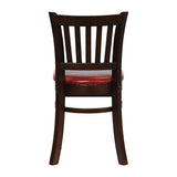 Turin Dining Table with 4 Manhattan Chairs in Dark Walnut & Bison Bordeaux