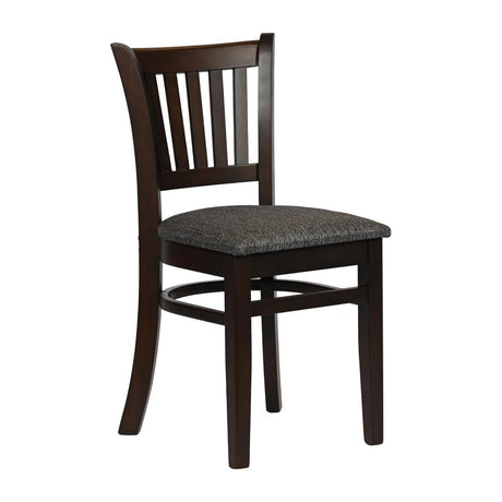 Turin Dining Table with 4 Manhattan Chairs in Dark Walnut & Shetland Smoke