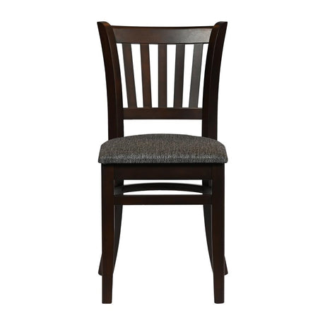 Turin Dining Table with 4 Manhattan Chairs in Dark Walnut & Shetland Smoke