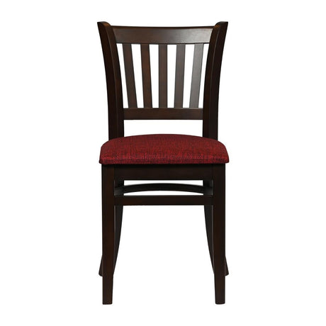 Turin Dining Table with 4 Manhattan Chairs in Dark Walnut & Shetland Scarlett