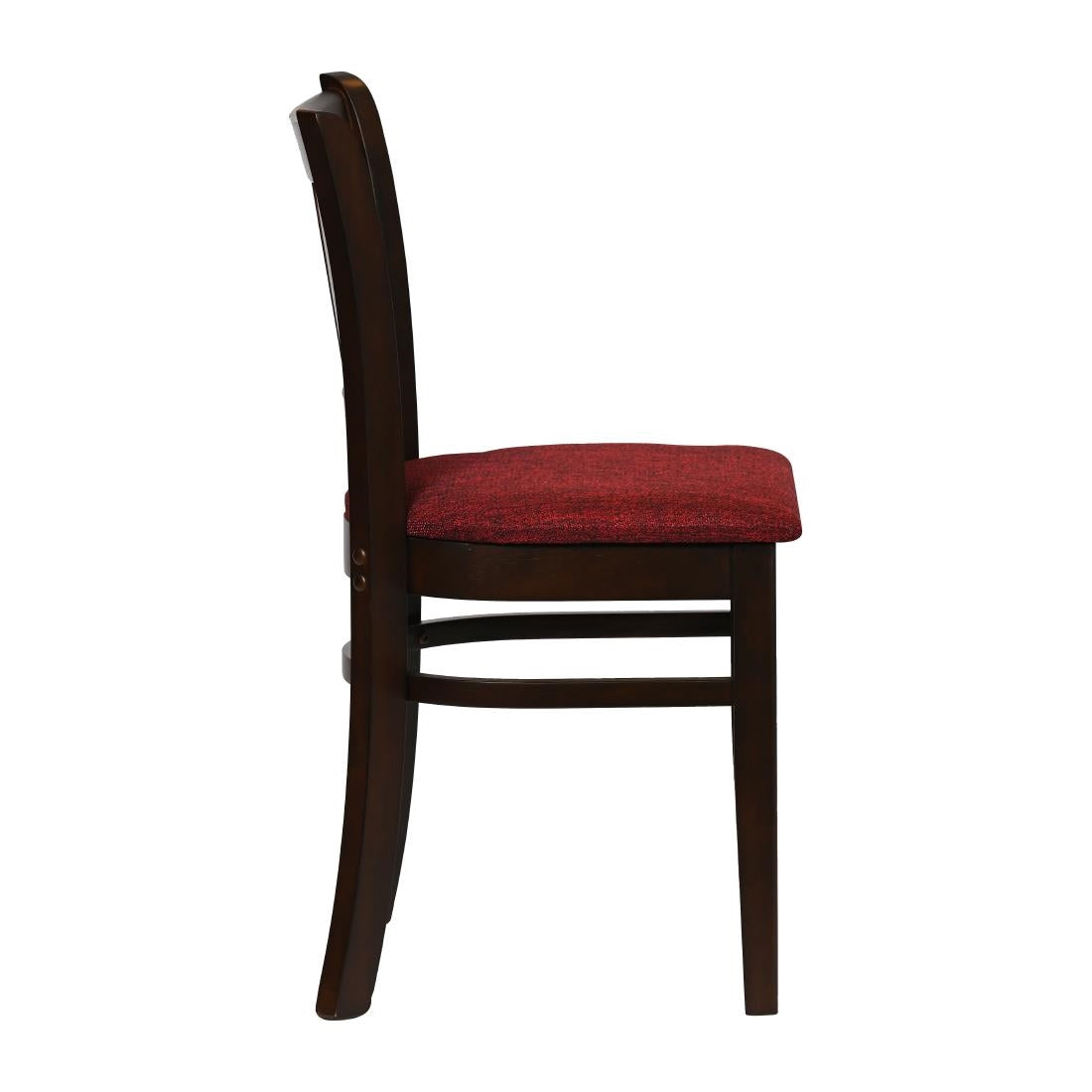 Turin Dining Table with 4 Manhattan Chairs in Dark Walnut & Shetland Scarlett