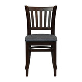 Turin Dining Table with 4 Manhattan Chairs in Dark Walnut & Shetland Sea