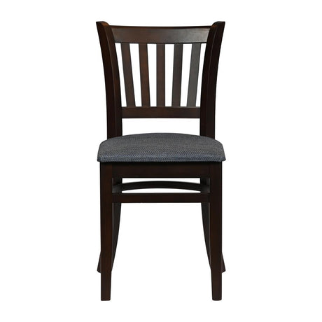 Turin Dining Table with 4 Manhattan Chairs in Dark Walnut & Shetland Sea