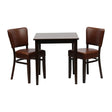 Pimlico Dining Table with 2 Oregon Chairs Dark Walnut & Bison Espresso