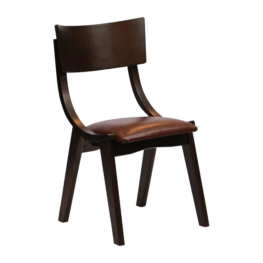 Chelsea Dining Chairs Dark Walnut with Bison Espresso Seats (6 Pack)