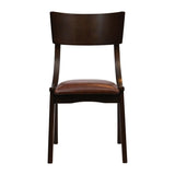 Chelsea Dining Chairs Dark Walnut with Bison Espresso Seats (6 Pack)