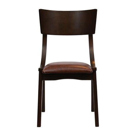 Chelsea Dining Chairs Dark Walnut with Bison Espresso Seats (6 Pack)