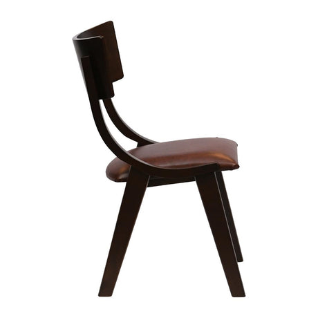 Chelsea Dining Chairs Dark Walnut with Bison Espresso Seats (6 Pack)