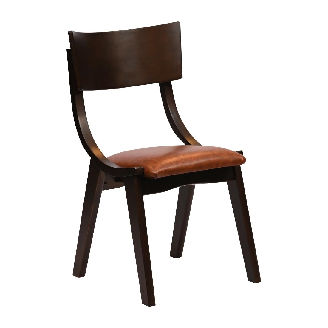 Chelsea Dining Chairs Dark Walnut with Bison Tan Seats (6 Pack)
