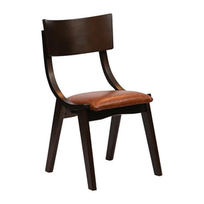 Chelsea Dining Chairs Dark Walnut with Bison Tan Seats (6 Pack)