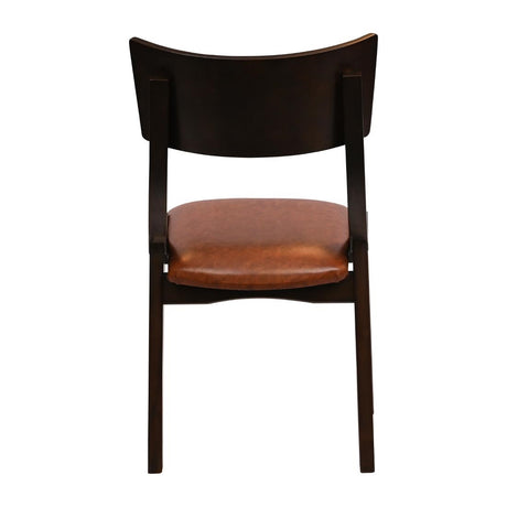 Chelsea Dining Chairs Dark Walnut with Bison Tan Seats (6 Pack)