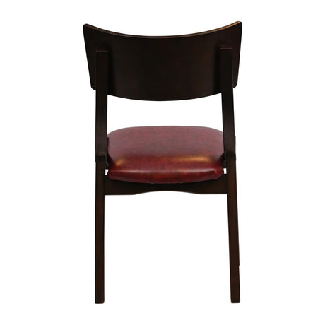 Chelsea Dining Chairs Dark Walnut with Bison Bordeaux Seats (6 Pack)