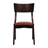 Chelsea Dining Chairs Dark Walnut with Bison Bordeaux Seats (6 Pack)