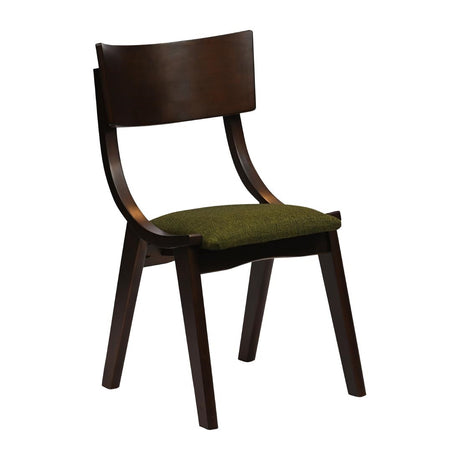 Chelsea Dining Chairs Dark Walnut with Shetland Forest Seats (6 Pack)