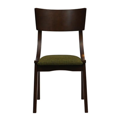 Chelsea Dining Chairs Dark Walnut with Shetland Forest Seats (6 Pack)