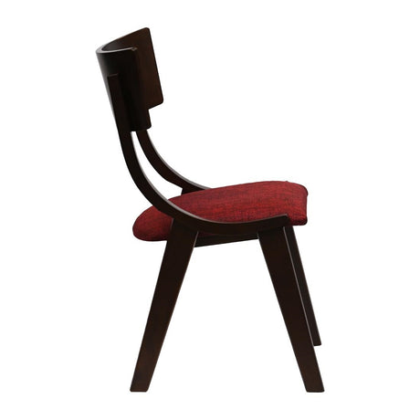 Chelsea Dining Chairs Dark Walnut with Shetland Scarlett Seats (6 Pack)