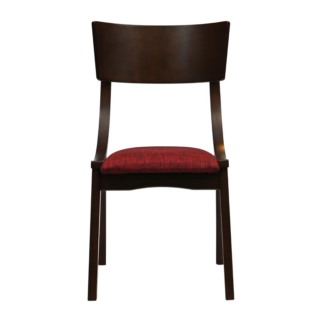 Chelsea Dining Chairs Dark Walnut with Shetland Scarlett Seats (6 Pack)