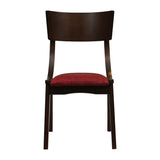 Chelsea Dining Chairs Dark Walnut with Shetland Scarlett Seats (6 Pack)
