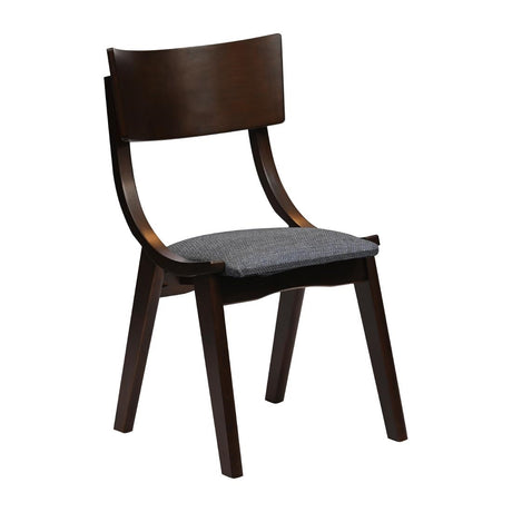 Chelsea Dining Chairs Dark Walnut with Shetland Sea Seats (6 Pack)