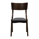 Chelsea Dining Chairs Dark Walnut with Shetland Sea Seats (6 Pack)