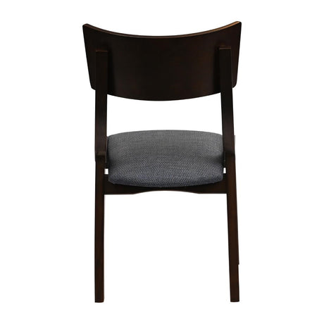 Chelsea Dining Chairs Dark Walnut with Shetland Sea Seats (6 Pack)