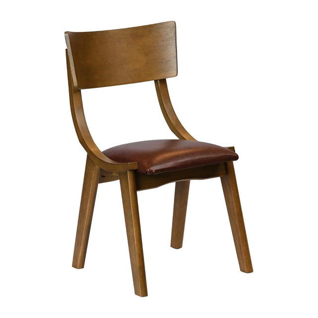Chelsea Dining Chairs Weathered Oak with Bison Espresso Seats (6 Pack)
