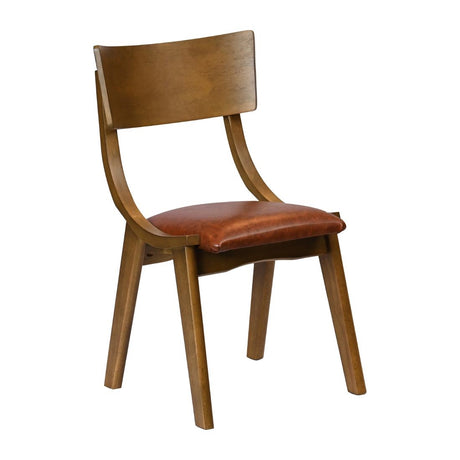 Chelsea Dining Chairs Weathered Oak with Bison Tan Seats (6 Pack)