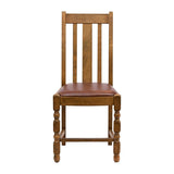 Thame Dining Chairs Weathered Oak with Bison Espresso Seat (6 Pack)