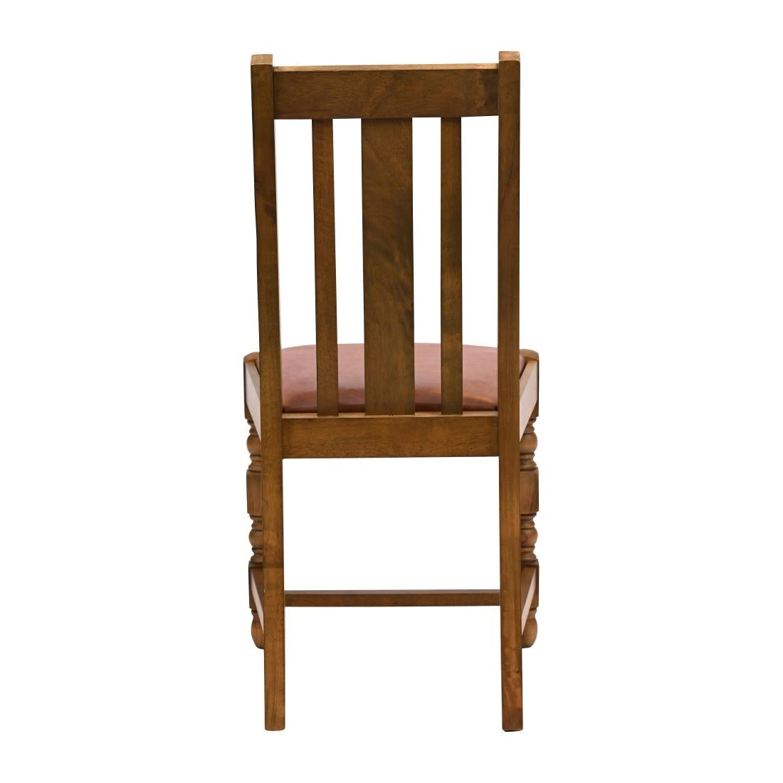 Thame Dining Chairs Weathered Oak with Bison Tan Seat (6 Pack)
