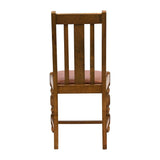 Thame Dining Chairs Weathered Oak with Bison Tan Seat (6 Pack)