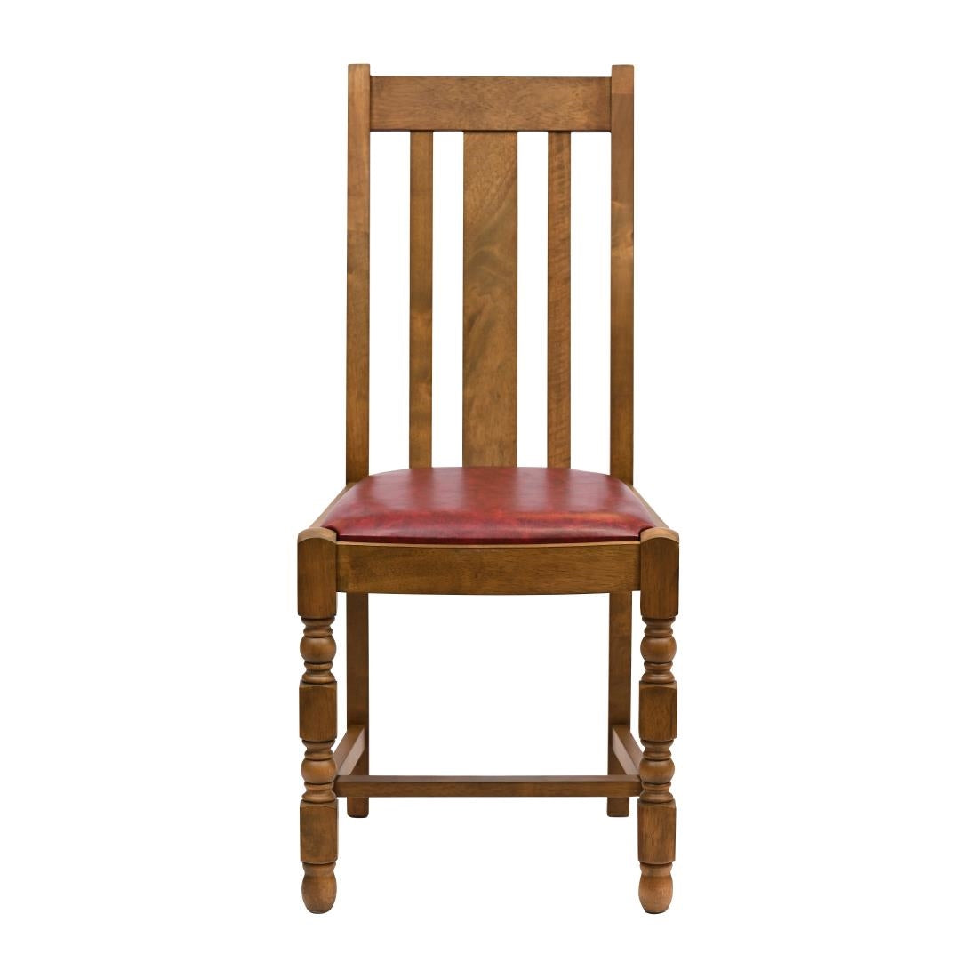 Thame Dining Chairs Weathered Oak with Bison Bordeaux Seat (6 Pack)