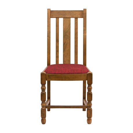 Thame Dining Chairs Weathered Oak with Shetland Scarlett Seat (6 Pack)