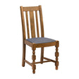 Thame Dining Chairs Weathered Oak with Shetland Sea Seat (6 Pack)