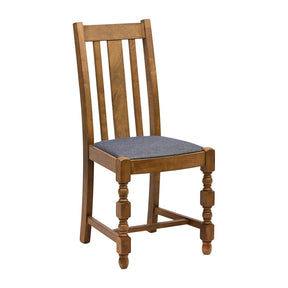 Thame Dining Chairs Weathered Oak with Shetland Sea Seat (6 Pack)