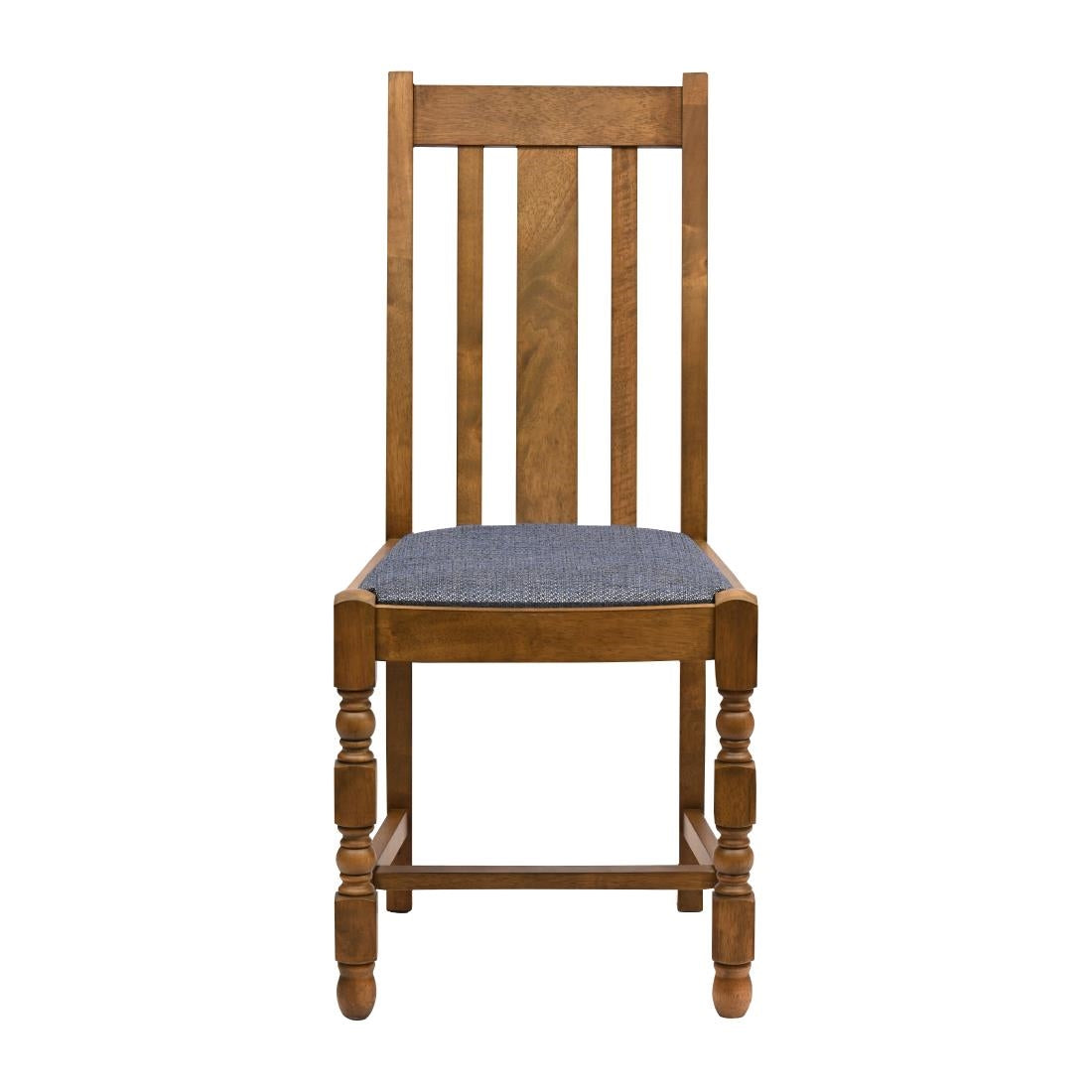 Thame Dining Chairs Weathered Oak with Shetland Sea Seat (6 Pack)