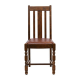 Thame Dining Chairs Vintage Wood with Bison Espresso Seat (6 Pack)