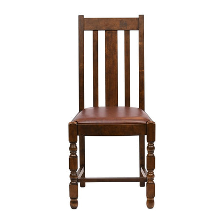 Thame Dining Chairs Vintage Wood with Bison Espresso Seat (6 Pack)