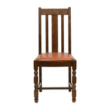 Thame Dining Chairs in Vintage Wood with Bison Tan Seat (6 Pack)